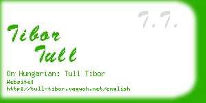 tibor tull business card